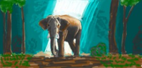 Рисунок на тему «Слон» — автор: shiNIN