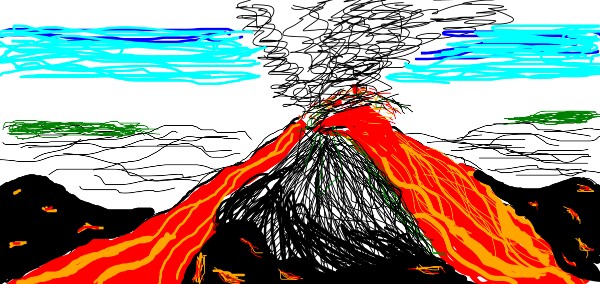 Рисунок на тему «Вулкан» — автор: Soni
