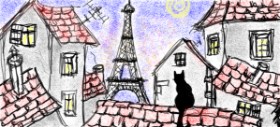 Kitine の エッフェル塔 の絵