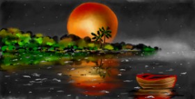 Drawing of Island by Eclat de Lune