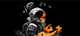Drawing of Astronaut by Çhåching