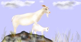 Eclat de Lune の ヤギ の絵