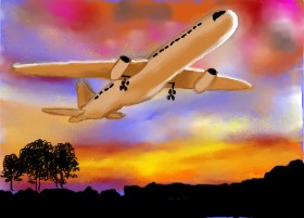 SAM AKA MARGARET 🙄 の 飛行機 の絵