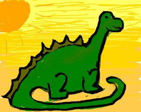 Drawing of Dinosaur by Lovelybones