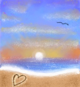 Drawing of Beach by 🌌Mom💕E🌌
