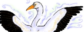 hahah の コウノトリ の絵