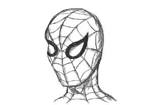 Drawing of Spiderman by Otter