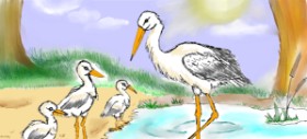 Drawing of Stork by Kim