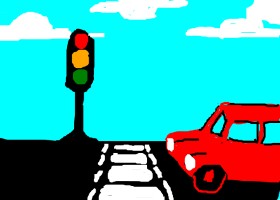 Drawing of Traffic light by Anonymous