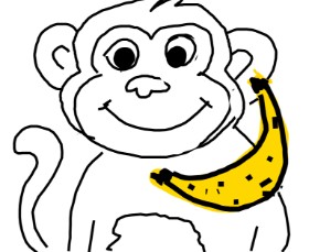 Kamie の 猿 の絵