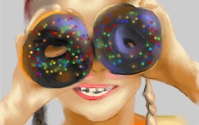 Рисунок на тему «Пончик» — автор: DrawSomething