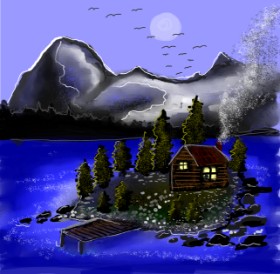 Drawing of Island by Leah