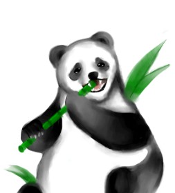 Drawing of Panda by Lixxie