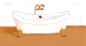 shiNIN の バスタブ の絵