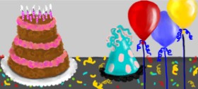 Debidolittle の 誕生日ケーキ の絵