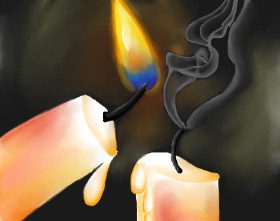 Drawing of Candle by Freny
