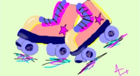 love の ローラースケート の絵
