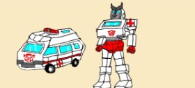 Drawing of Ambulance by Kim