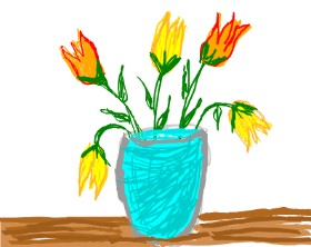 Drawing of Tulips by Lovelybones