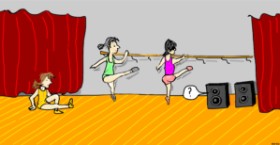 Drawing of Ballerina by Kees