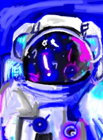 Рисунок на тему «Космонавт» — автор: Moby 