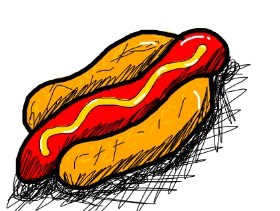Drawing of Hotdog by And then i oop