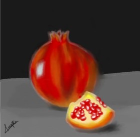 Drawing of Pomegranate by Prapti💜