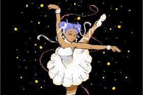 Drawing of Ballerina by katakatupe