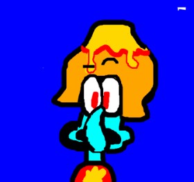x の 火山 の絵