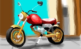 Herbert の バイク の絵