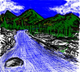 Dettale の 川 の絵