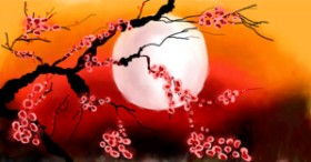 Sonnenuntergang-Zeichnung von Eclat de Lune