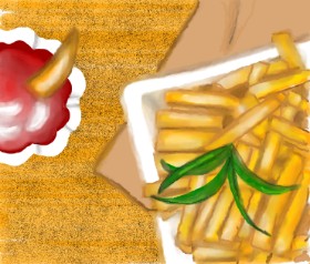 shelly の フライドポテト の絵
