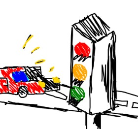 🐱 の 信号機 の絵