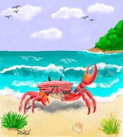 Рисунок на тему «Краб» — автор: GreyhoundMama