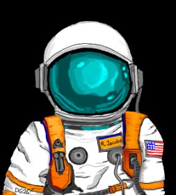 Рисунок на тему «Космонавт» — автор: GreyhoundMama