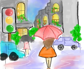 Drawing of Traffic light by Sufi