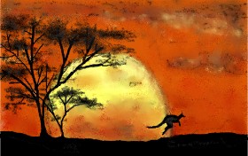 Kira の カンガルー の絵