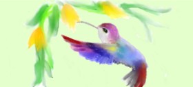 Diksha の ハチドリ の絵
