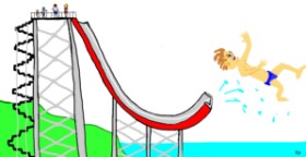 Swimmer の ウォータースライダー の絵