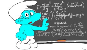 Drawing of Smurf by Flowerpot