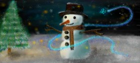 Shiney🪶 の 雪だるま の絵
