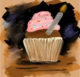 Manali の 誕生日ケーキ の絵