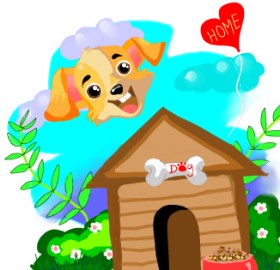 Dona の 犬小屋 の絵