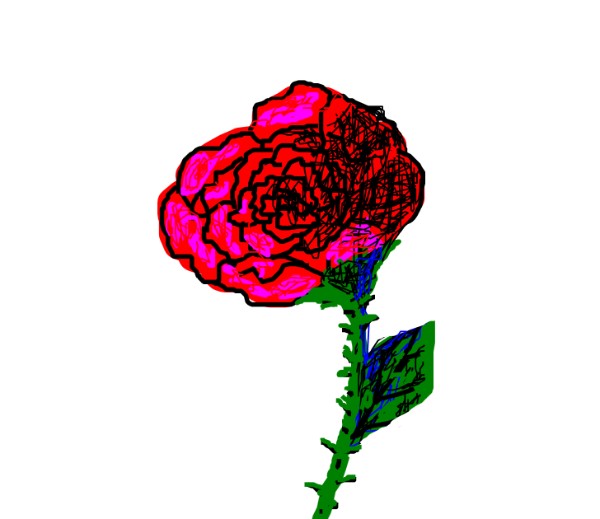 bloop の バラ の絵