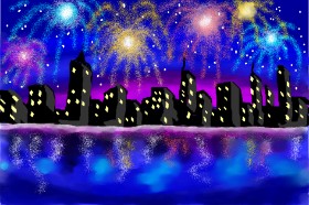 Debidolittle の 花火 の絵