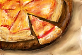 Drawing of Pizza by Mia