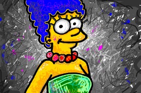 Рисунок на тему «Мардж Симпсон» — автор: Leela
