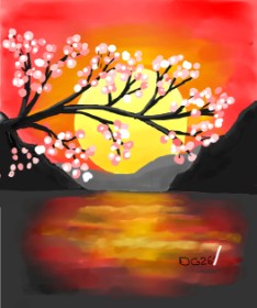 Sonnenuntergang-Zeichnung von GreyhoundMama