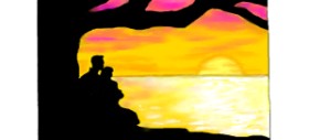 Sonnenuntergang-Zeichnung von DebbyLee